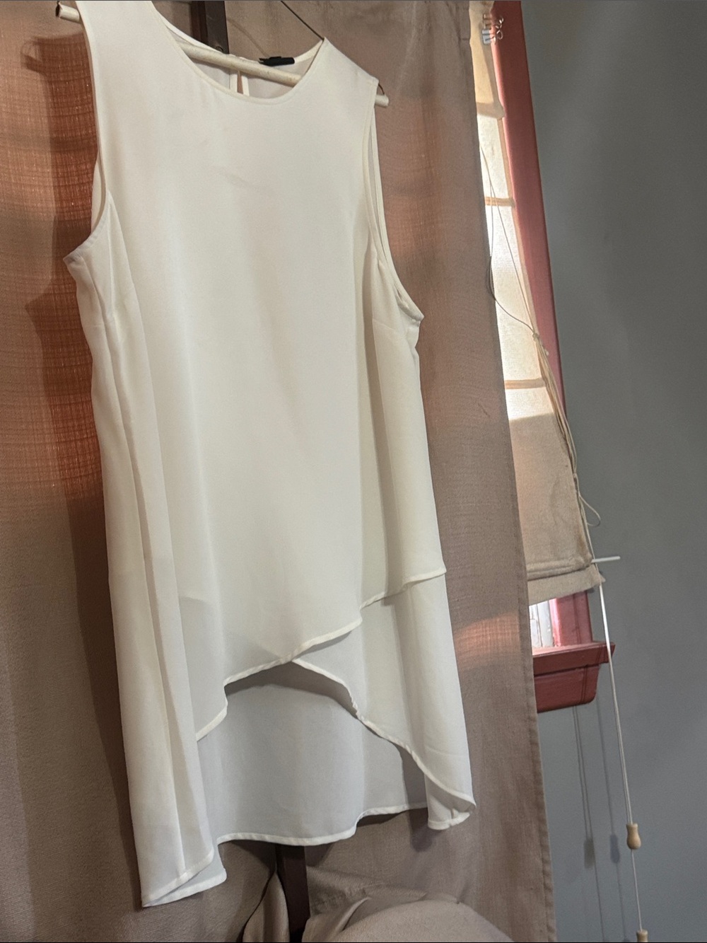 J. Jill Cream Layered Sleeveless Blouse-1